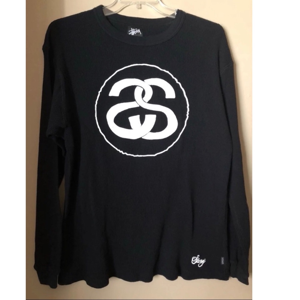 Black Stussy Thermal Big Logo Size XL